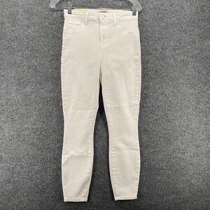 L`Agence Paris Jeans Womens 28 Margot White High Rise Skinny Stretch Casual